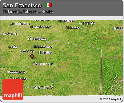 Satellite Panoramic Map of San Francisco