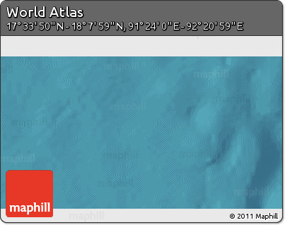 Satellite 3D Map of the Area around 17° 50' 55" N, 91° 52' 30" E