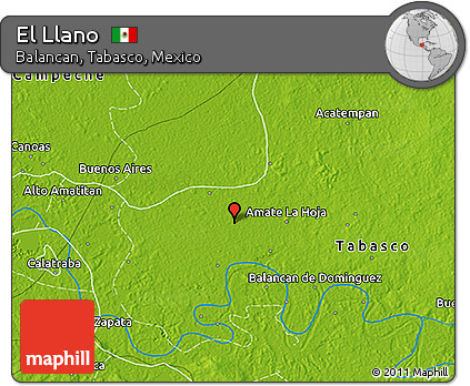 Physical 3D Map of El Llano