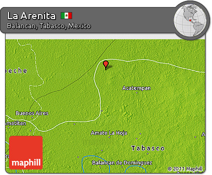 Physical 3D Map of La Arenita