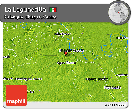 Physical 3D Map of La Lagunetilla