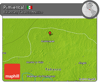 Physical 3D Map of Pimiental