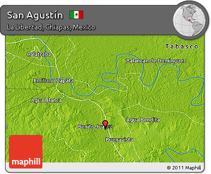 Physical 3D Map of San Agustín