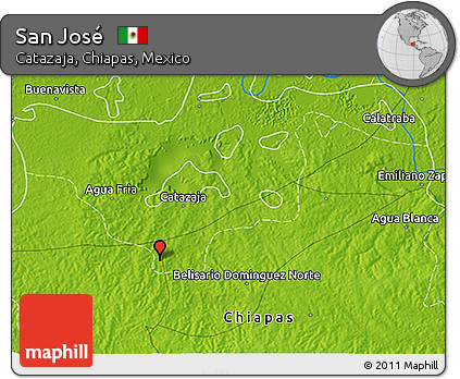 Physical 3D Map of San José
