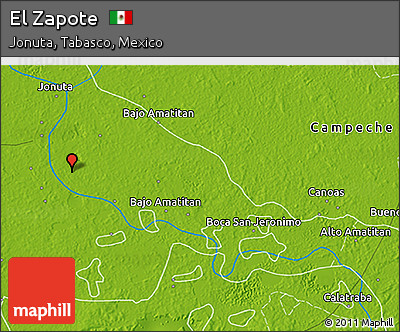 Physical 3D Map of El Zapote
