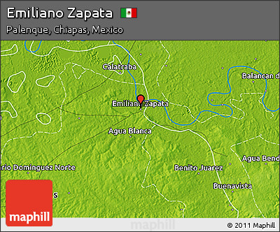 Physical 3D Map of Emiliano Zapata