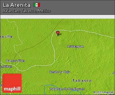 Physical 3D Map of La Arenita