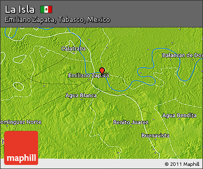 Physical 3D Map of La Isla