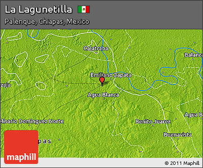 Physical 3D Map of La Lagunetilla