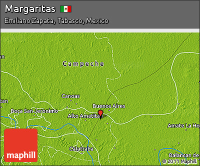 Physical 3D Map of Margaritas