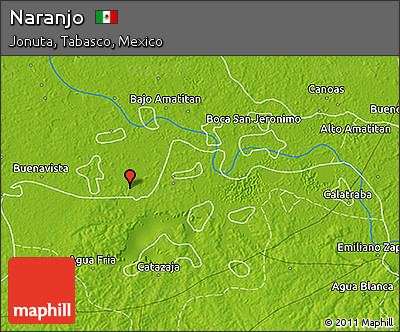 Physical 3D Map of Naranjo