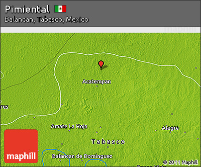 Physical 3D Map of Pimiental
