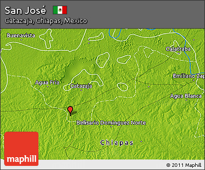 Physical 3D Map of San José