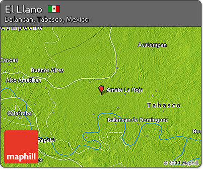 Physical 3D Map of El Llano