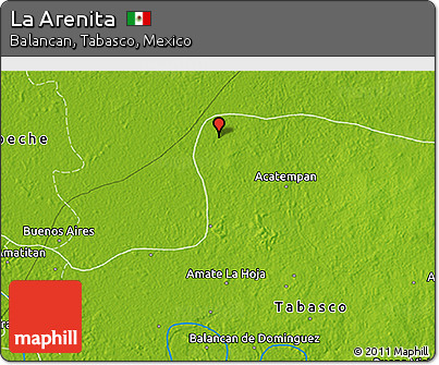 Physical 3D Map of La Arenita