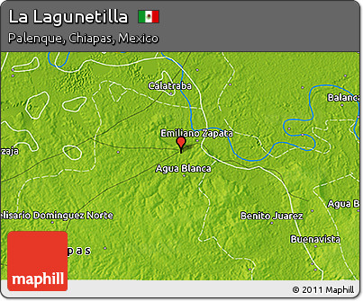 Physical 3D Map of La Lagunetilla