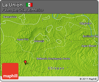 Physical 3D Map of La Unión