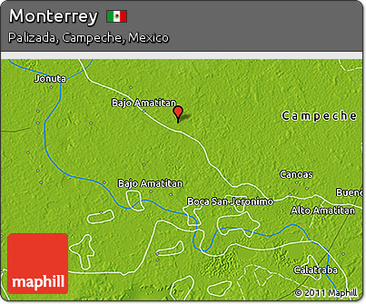 Physical 3D Map of Monterrey