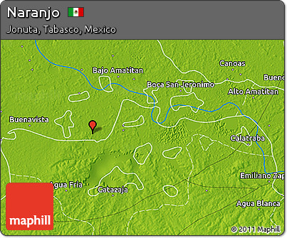 Physical 3D Map of Naranjo