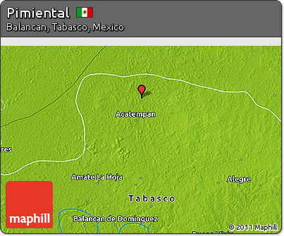 Physical 3D Map of Pimiental