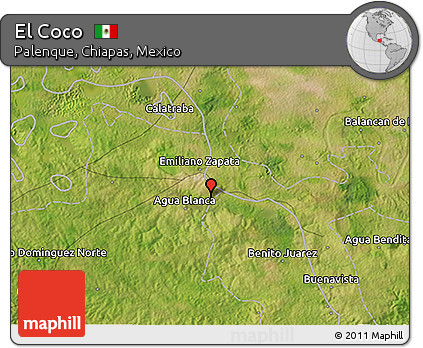 Satellite 3D Map of El Coco