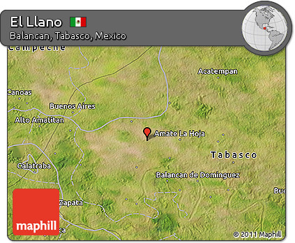 Satellite 3D Map of El Llano