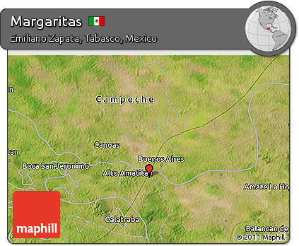 Satellite 3D Map of Margaritas