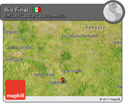 Satellite 3D Map of Río Final