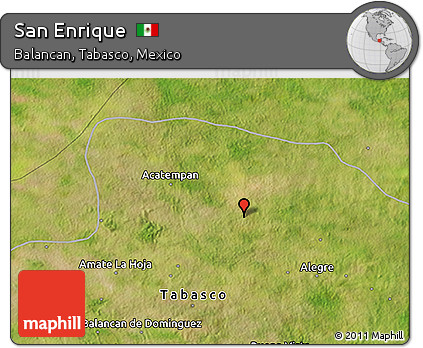 Satellite 3D Map of San Enrique