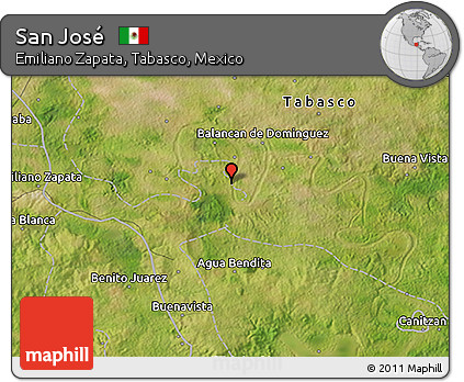 Satellite 3D Map of San José