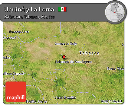Satellite 3D Map of Uquiná Y La Loma