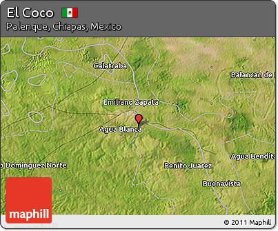 Satellite 3D Map of El Coco