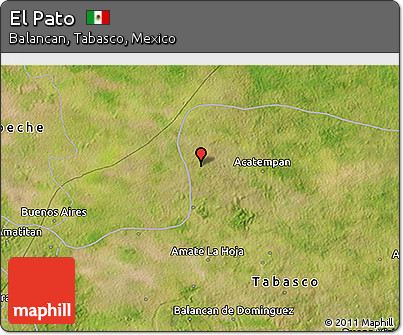 Satellite 3D Map of El Pato