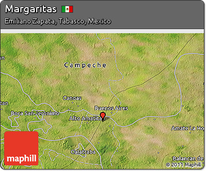 Satellite 3D Map of Margaritas