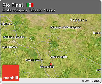 Satellite 3D Map of Río Final