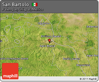 Satellite 3D Map of San Bartolo