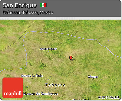 Satellite 3D Map of San Enrique