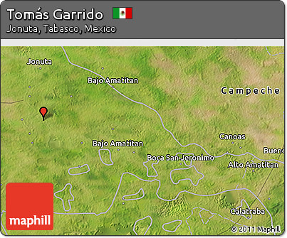 Satellite 3D Map of Tomás Garrido