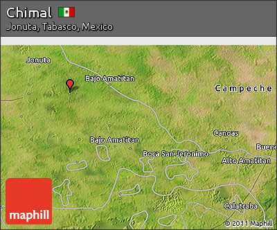 Satellite 3D Map of Chimal