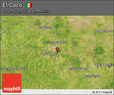 Satellite 3D Map of El Coco