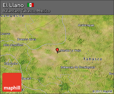 Satellite 3D Map of El Llano