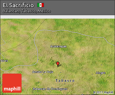Satellite 3D Map of El Sacrificio