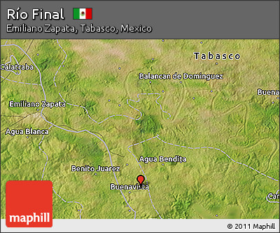 Satellite 3D Map of Río Final
