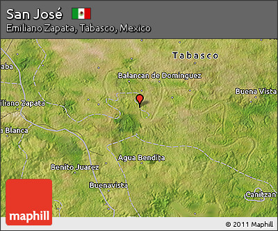 Satellite 3D Map of San José