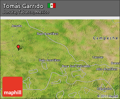 Satellite 3D Map of Tomás Garrido