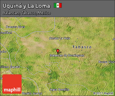 Satellite 3D Map of Uquiná Y La Loma