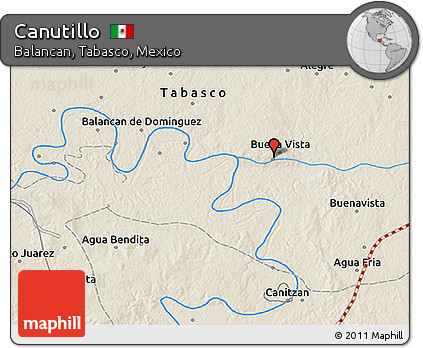 Shaded Relief 3D Map of Canutillo