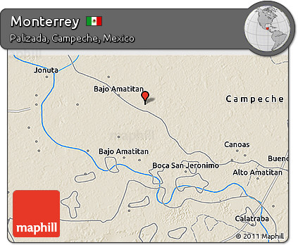 Shaded Relief 3D Map of Monterrey