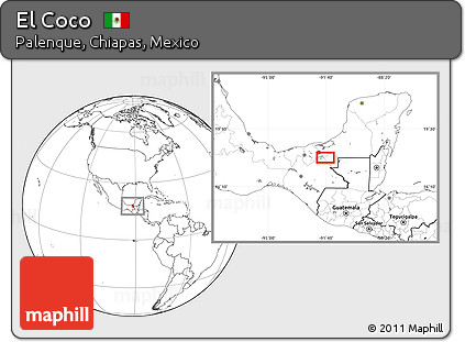 Blank Location Map of El Coco