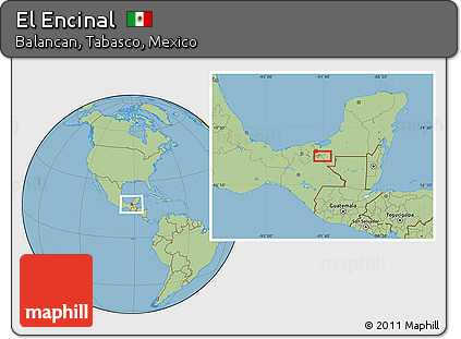 Savanna Style Location Map of El Encinal